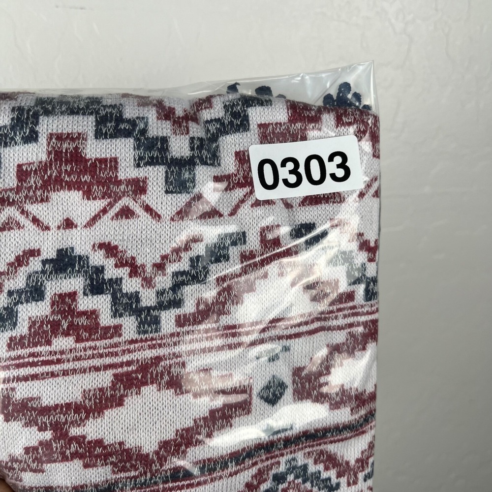 Just Be Aztec Tank Top Sleeveless Lace Trim Casual Summer White Red 1X Patriotic - Picture 10 of 10